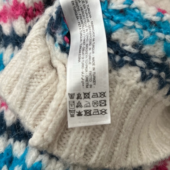 ZARA  Striped Multicolor Sweater Womens Size Small Chunky Knit Pullover Rainbow - Picture 7 of 10